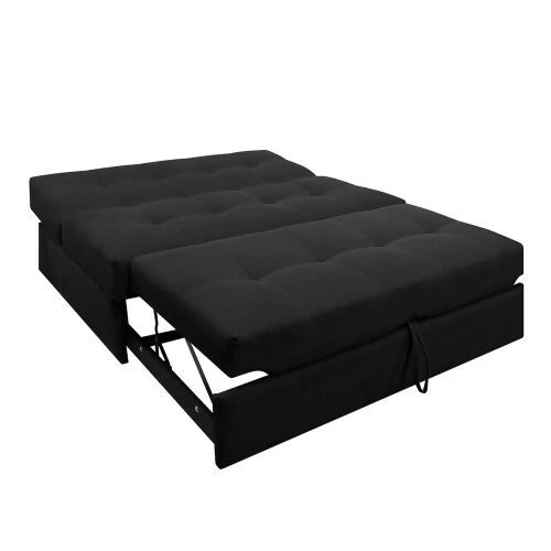 SOFA CAMA ANGELA 2 PUESTOS TELA NEGRO - Image 2