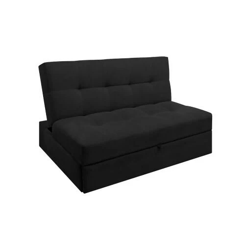 SOFA CAMA ANGELA 2 PUESTOS TELA NEGRO - Image 4