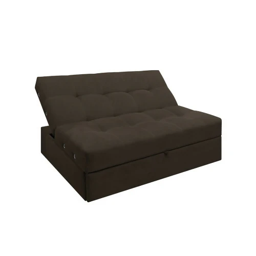 SOFA CAMA ANGELA CON BRAZOS ANTIFLUIDOS CAFÉ