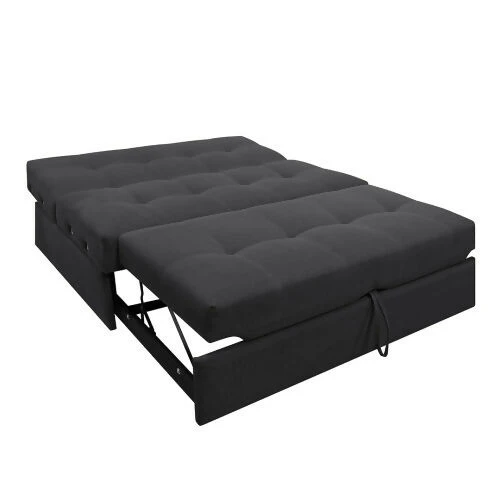 SOFA CAMA ANGELA CON BRAZOS ANTIFLUIDOS GRIS OSCURO - Image 2