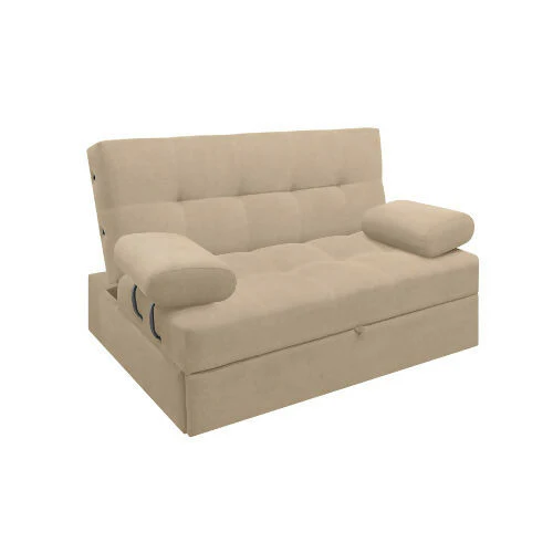 SOFA CAMA ANGELA CON BRAZOS TELA BEIGE - Image 4