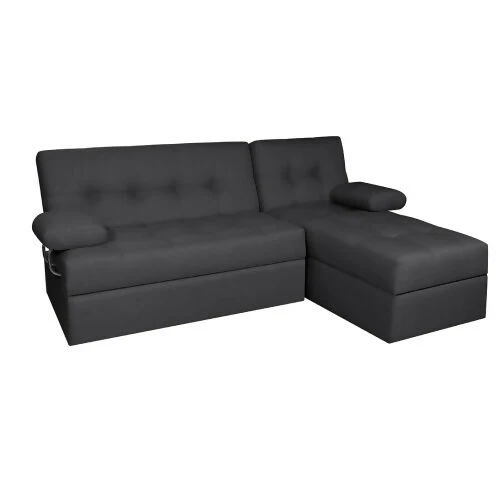 SOFA CAMA ANGELA EN L CON BRAZOS ANTIFLUIDOS GRIS OSCURO - Image 2