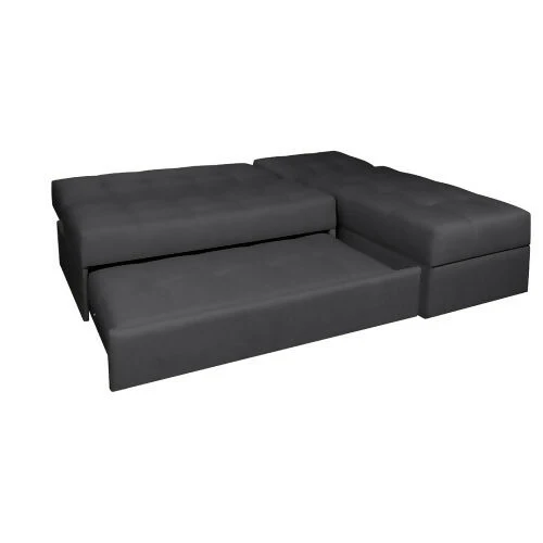 SOFA CAMA ANGELA EN L CON BRAZOS ANTIFLUIDOS GRIS OSCURO - Image 5