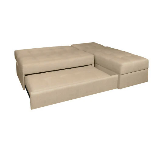 SOFA CAMA ANGELA EN L CON BRAZOS TELA BEIGE - Image 4