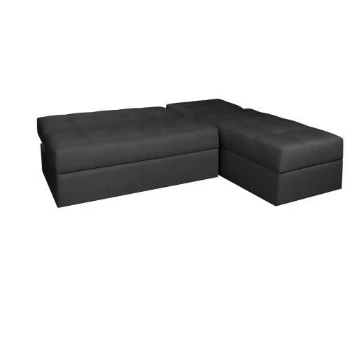 SOFA CAMA ANGELA EN L CON BRAZOS TELA GRIS OSCURO - Image 4