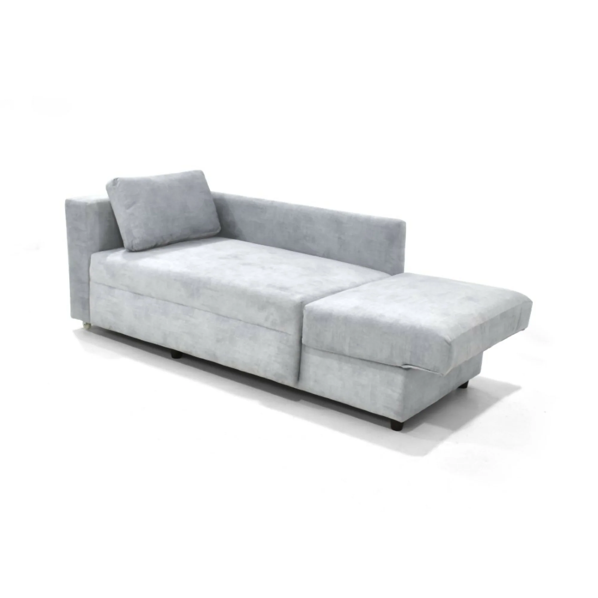 SOFA CAMA BAXTER 160x80x68 CON BAUL TELA PLATA - Image 3