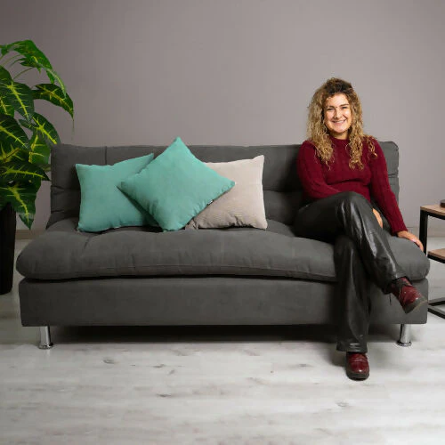 SOFÁ CAMA COMFORT TELA GRIS - Image 7