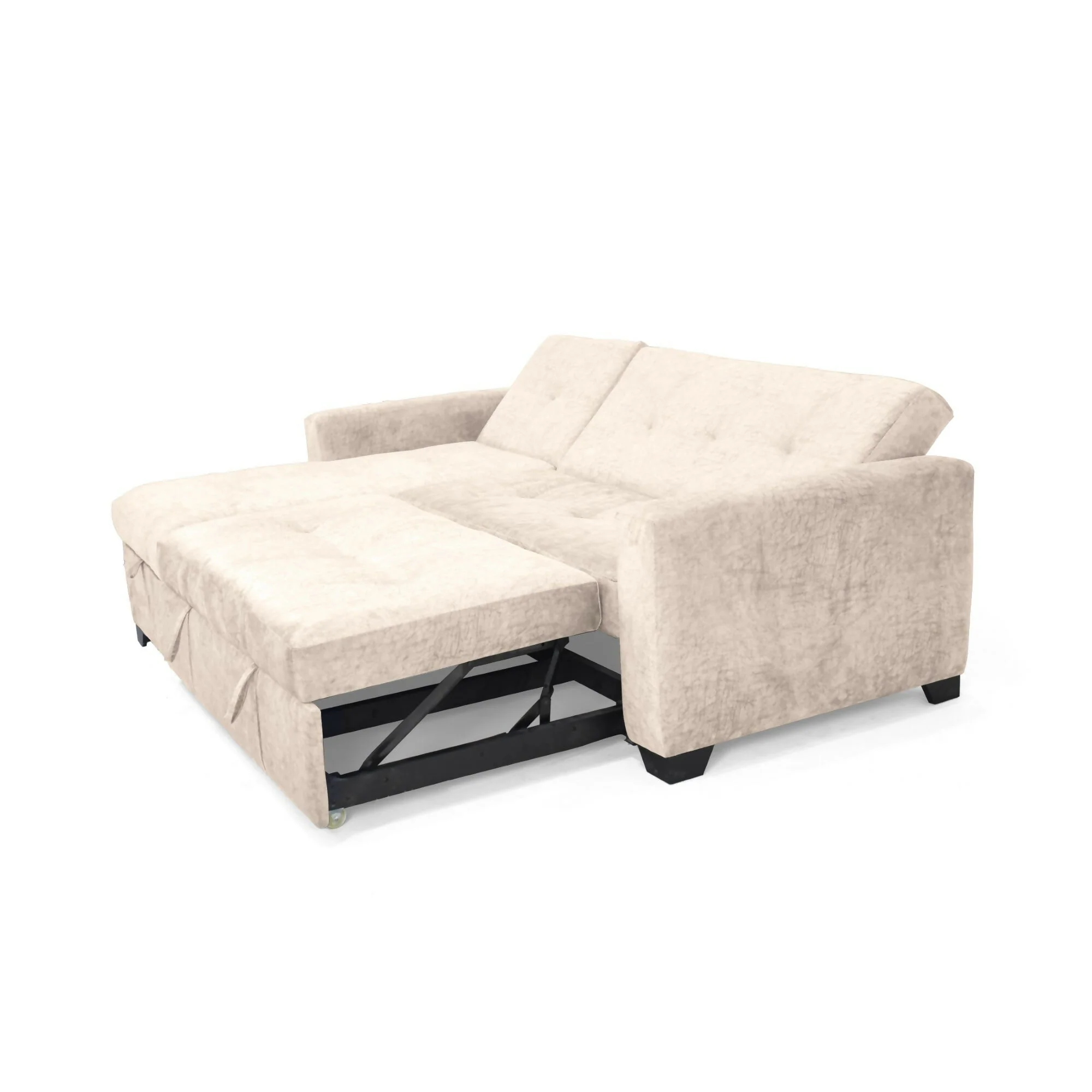 SOFA CAMA EN L ATLAS DERECHO 220X160X92 CON BAUL TELA BEIGE - Image 5