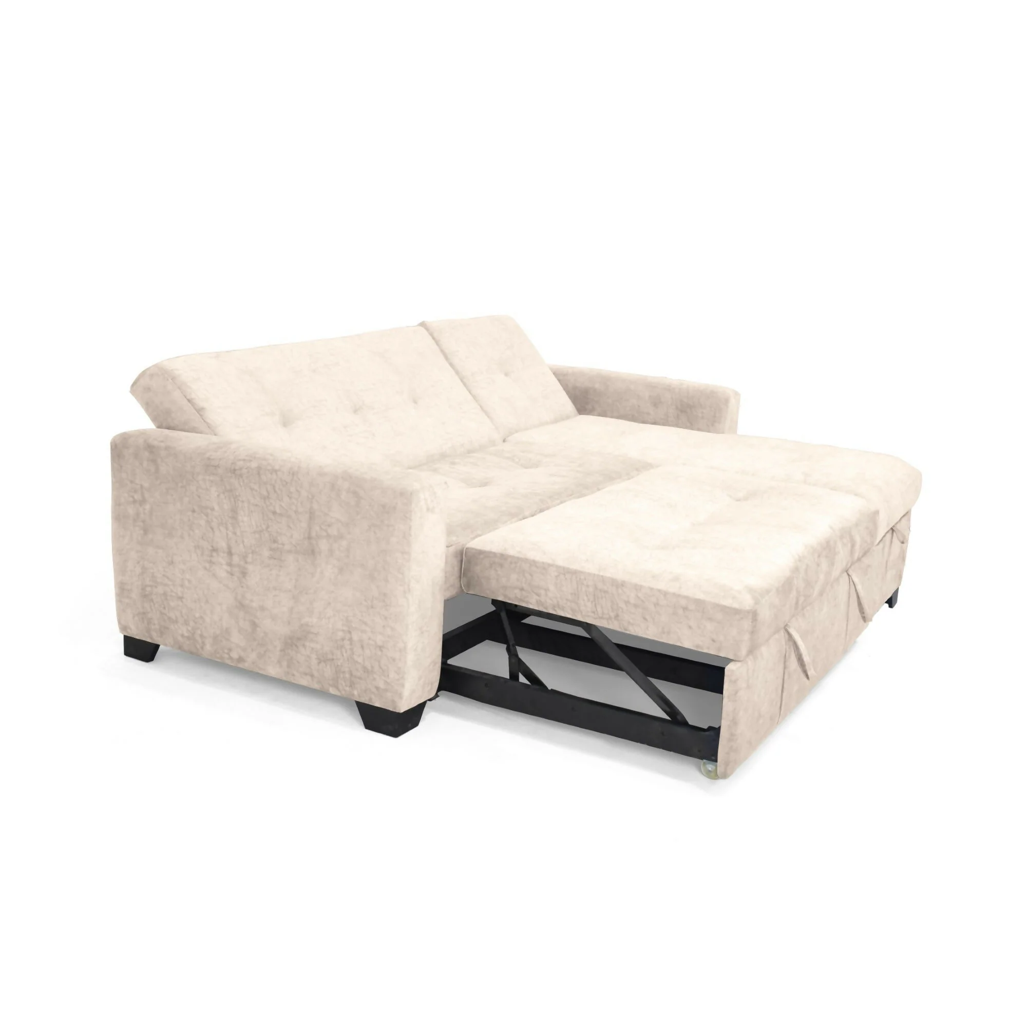 SOFA CAMA EN L ATLAS IZQUIERDO 220X160X92 CON BAUL TELA BEIGE - Image 5