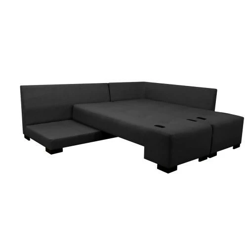 SOFA CAMA EN L STERIMBERG TELA GRIS OSCURO - Image 3