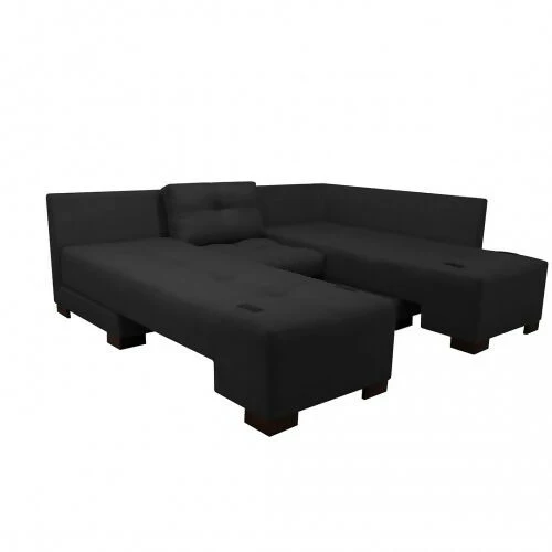 SOFA CAMA EN L STERIMBERG TELA NEGRO - Image 2