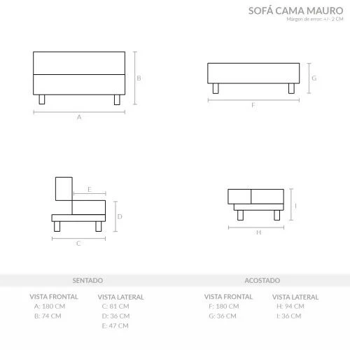 SOFA CAMA MAURO TELA NEGRO - Image 6
