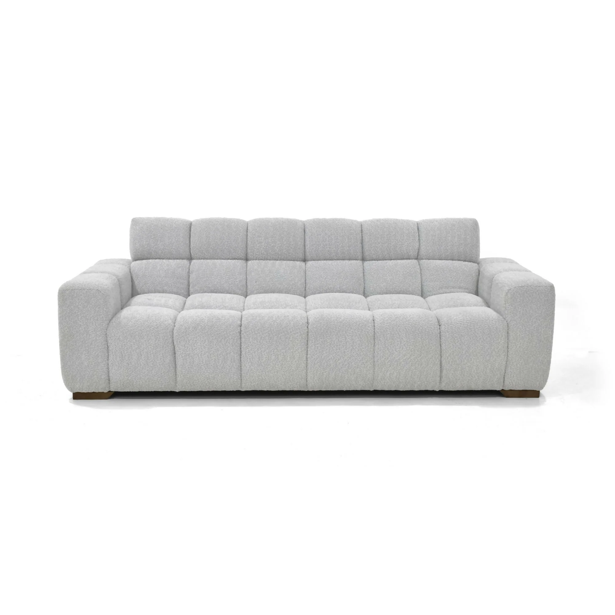 SOFA CAMA MIAMI 228X91X78 RECLINABLE TELA ACOLCHADA PLATA
