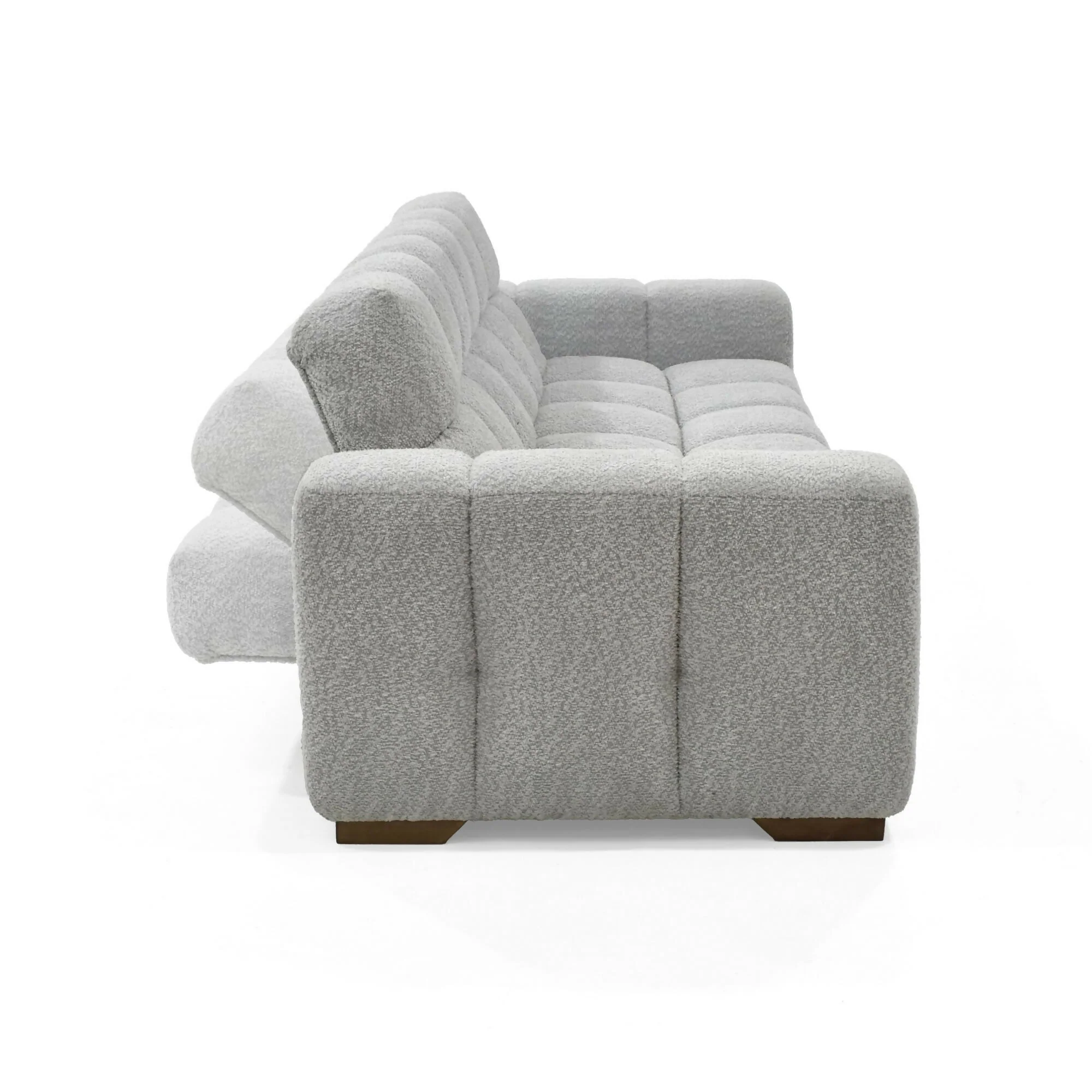 SOFA CAMA MIAMI 228X91X78 RECLINABLE TELA ACOLCHADA PLATA - Image 2