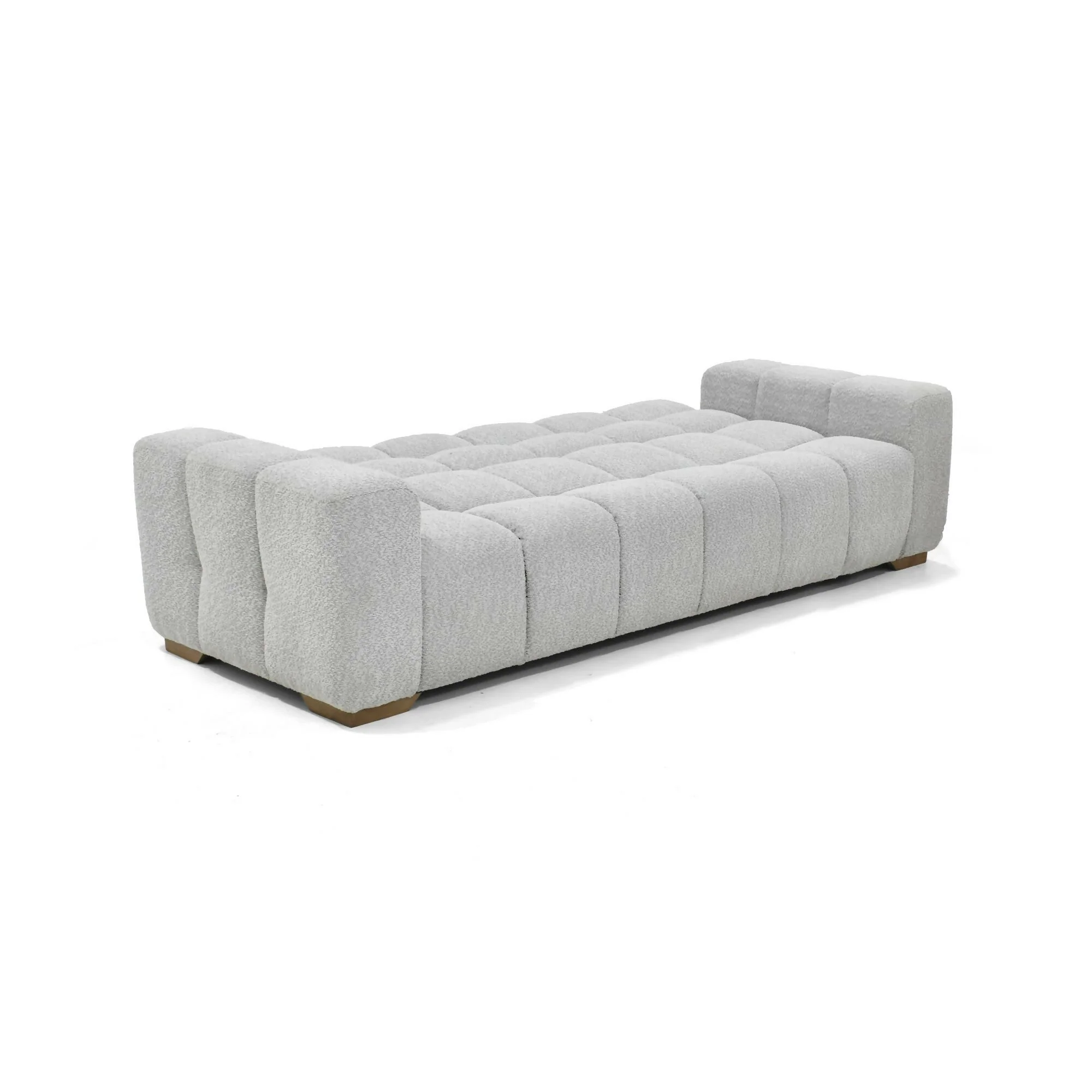 SOFA CAMA MIAMI 228X91X78 RECLINABLE TELA ACOLCHADA PLATA - Image 3