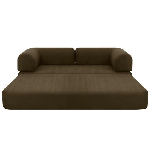 SOFÁ CAMA MIAMI ENROLLADO Y COMPRIMIDO COLOR CAFÉ - Image 6