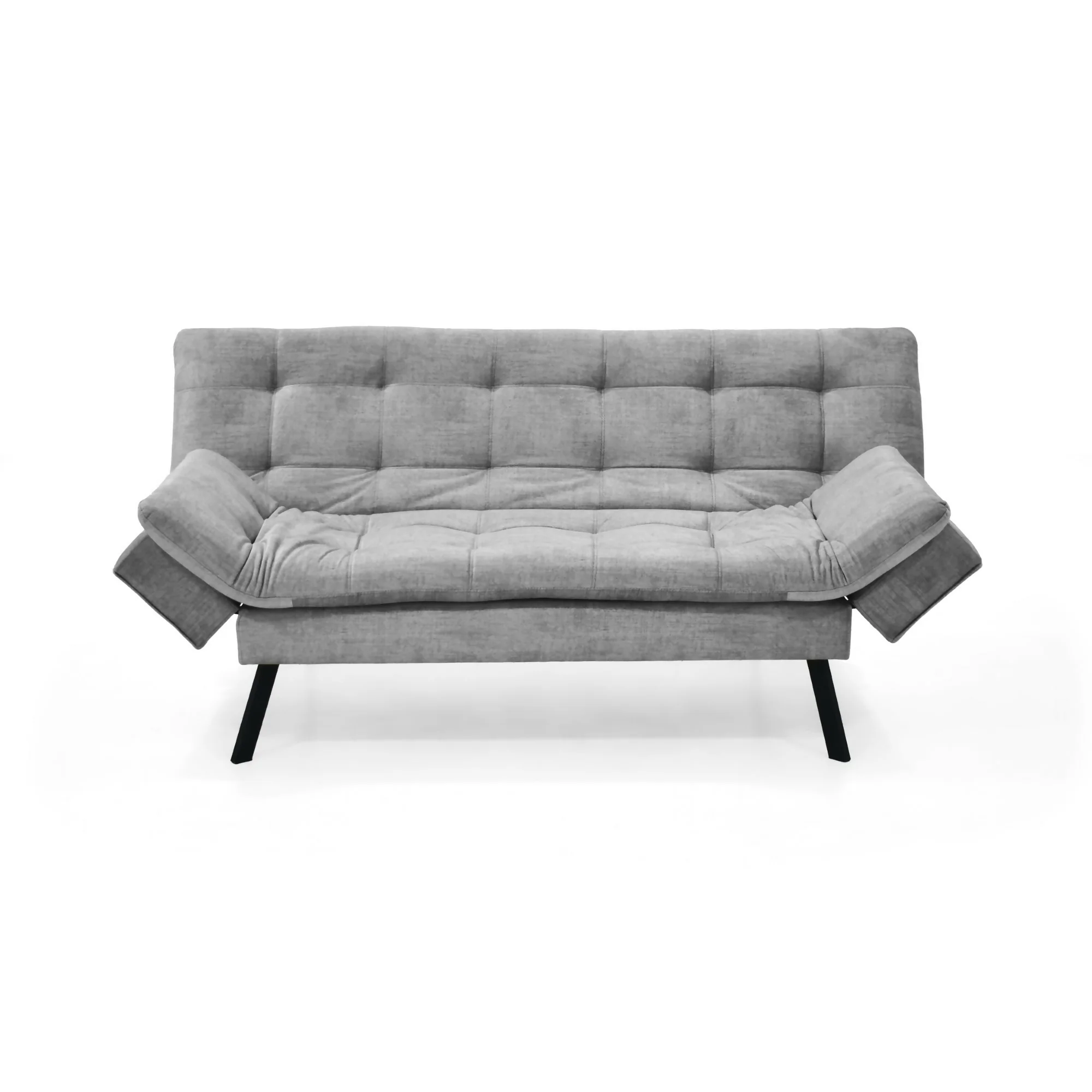 SOFA CAMA MILAN 176X90X78 RECLINABLE 3 POSICIONES TELA GRIS - Image 3