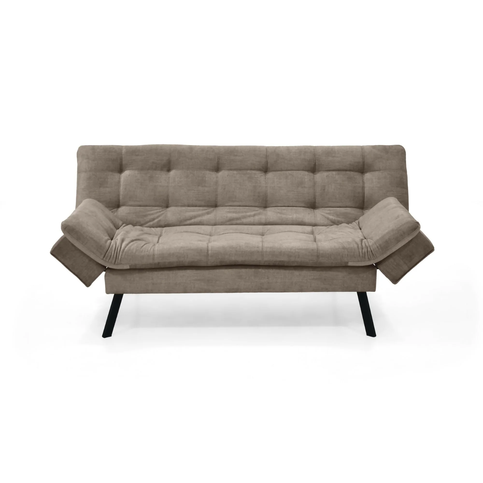 SOFA CAMA MILAN 176X90X78 RECLINABLE 3 POSICIONES TELA TAUPE - Image 3