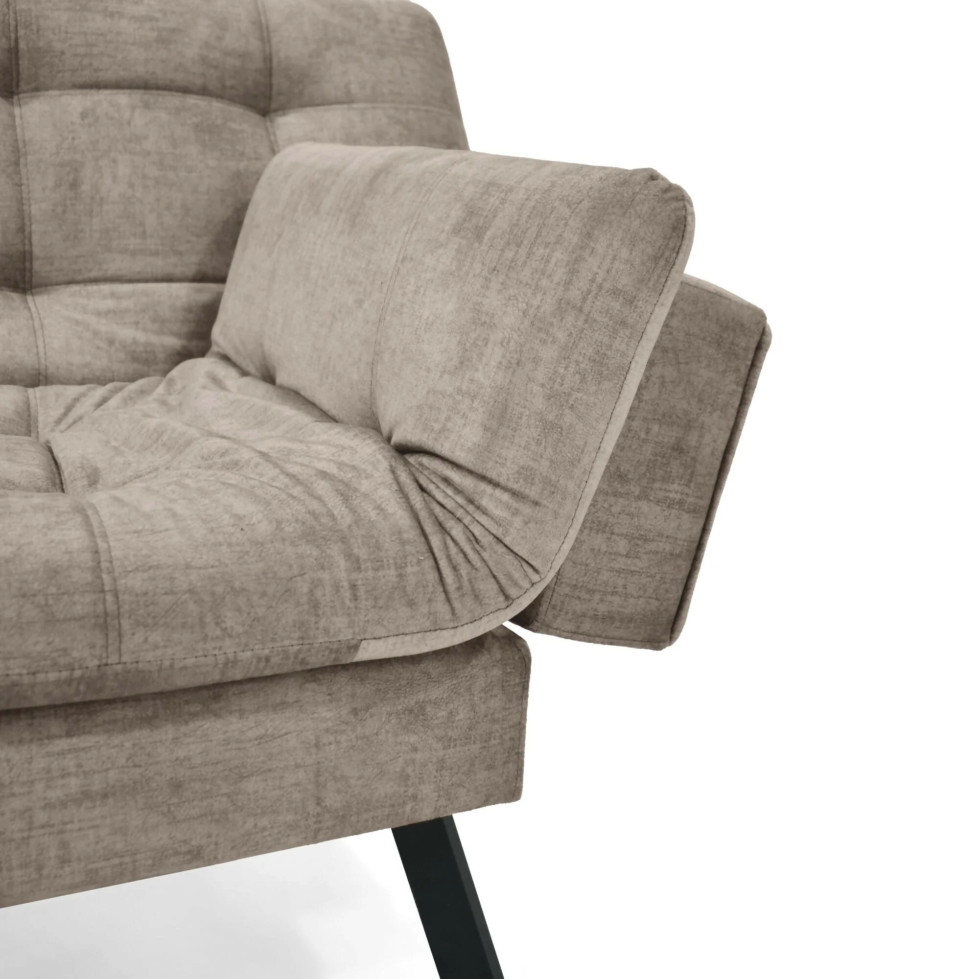 SOFA CAMA MILAN 176X90X78 RECLINABLE 3 POSICIONES TELA TAUPE - Image 6