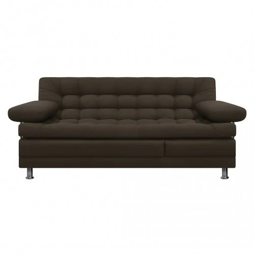 SOFA CAMA MULTIFUNCIONAL EURO 2 PUESTOS CON BRAZOS ANTIFLUIDOS CAFÉ