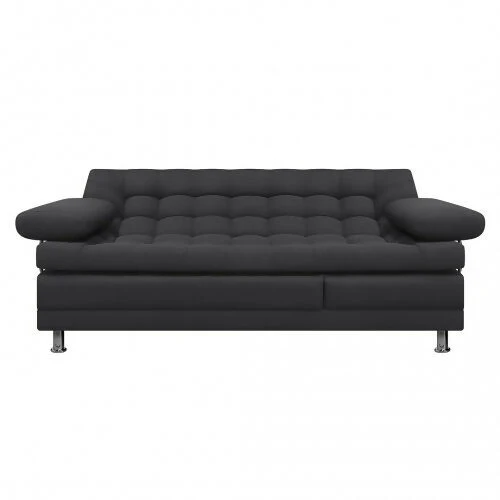 SOFA CAMA MULTIFUNCIONAL EURO 2 PUESTOS CON BRAZOS ANTIFLUIDOS GRIS OSCURO - Image 2