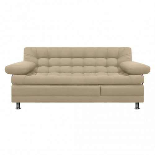 SOFA CAMA MULTIFUNCIONAL EURO 2 PUESTOS CON BRAZOS TELA BEIGE
