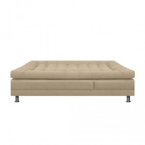 SOFA CAMA MULTIFUNCIONAL EURO 2 PUESTOS CON BRAZOS TELA BEIGE - Image 3