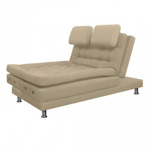 SOFA CAMA MULTIFUNCIONAL EURO 2 PUESTOS CON BRAZOS TELA BEIGE - Image 5