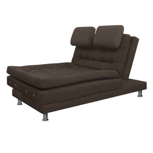 SOFA CAMA MULTIFUNCIONAL EURO 2 PUESTOS CON BRAZOS TELA CAFÉ - Image 5