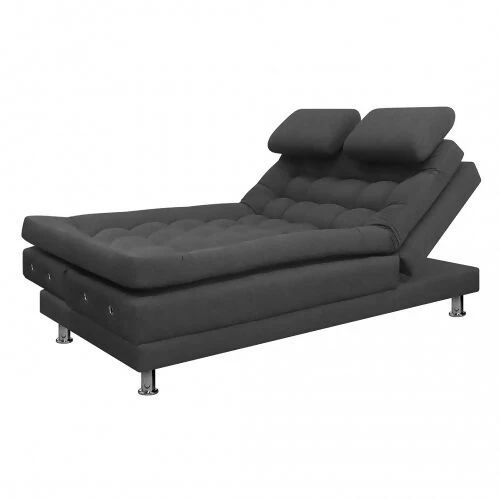 SOFA CAMA MULTIFUNCIONAL EURO 2 PUESTOS CON BRAZOS TELA GRIS - Image 4
