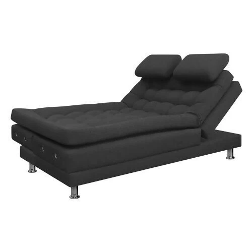 SOFA CAMA MULTIFUNCIONAL EURO 2 PUESTOS CON BRAZOS TELA GRIS OSCURO - Image 4