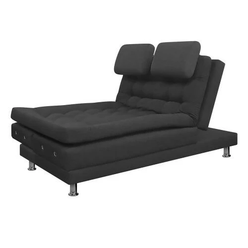 SOFA CAMA MULTIFUNCIONAL EURO 2 PUESTOS CON BRAZOS TELA GRIS OSCURO - Image 5