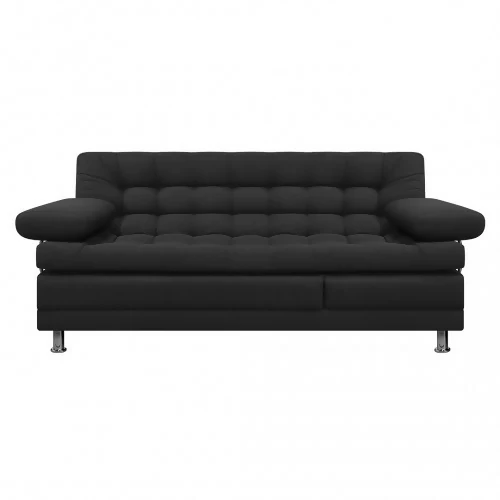 SOFA CAMA MULTIFUNCIONAL EURO 2 PUESTOS CON BRAZOS TELA NEGRO