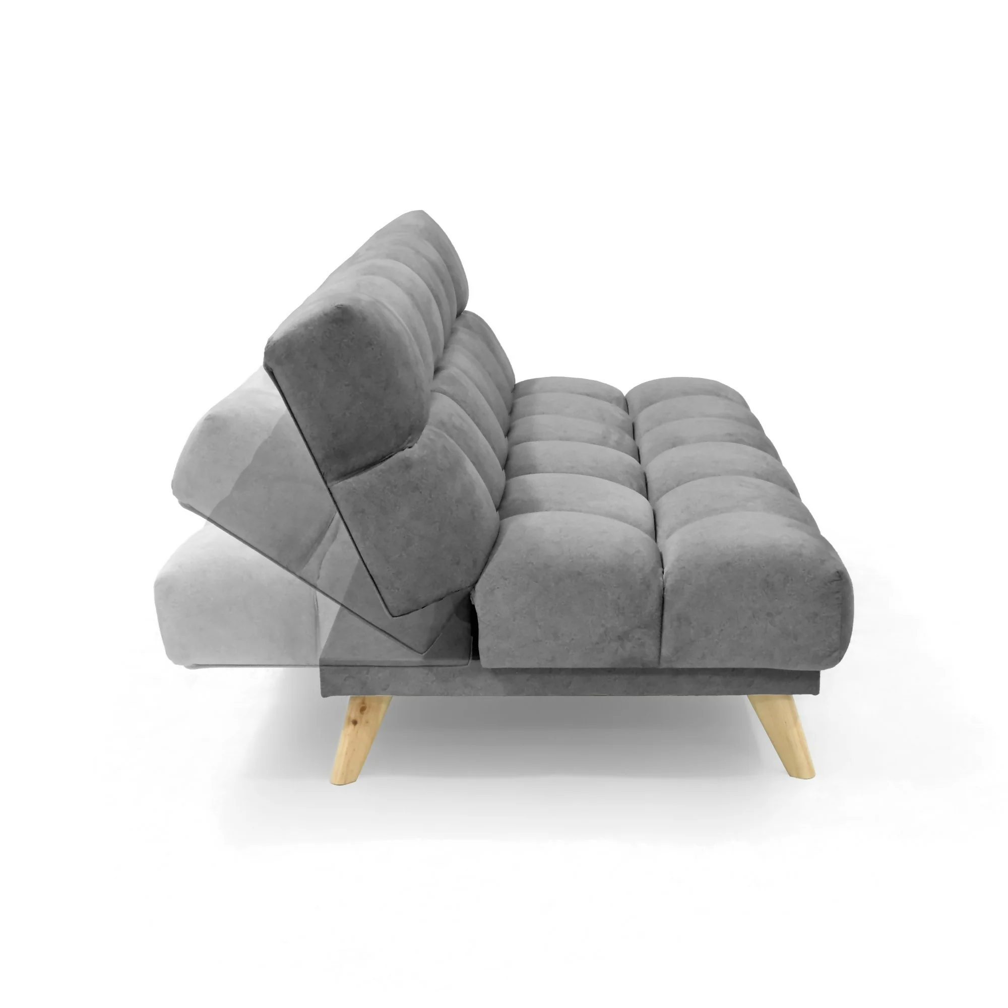 SOFA CAMA NUBO RECLINABLE 178X92X82 TELA GRIS - Image 2