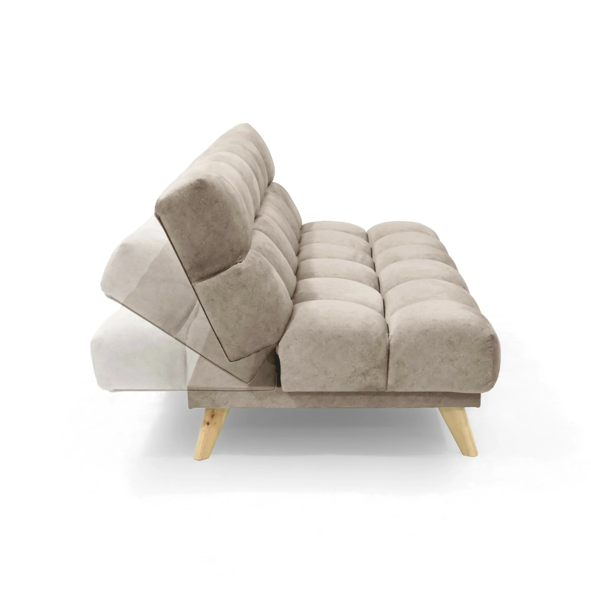 SOFA CAMA NUBO RECLINABLE 178X92X82 TELA TAUPE - Image 2