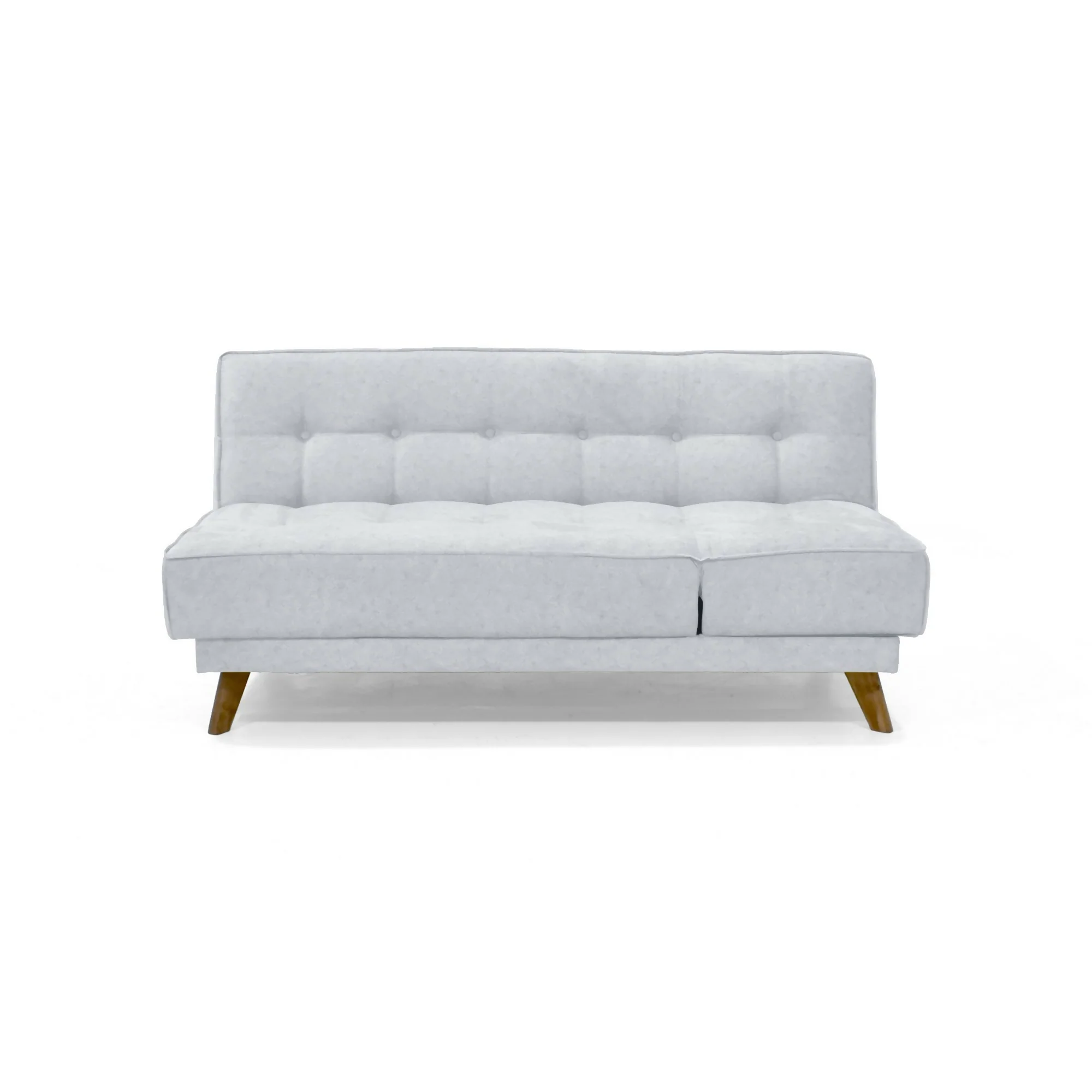 SOFA CAMA PETRA 177X89X83 RECLINABLE EN 5 POSICIONES TELA PLATA