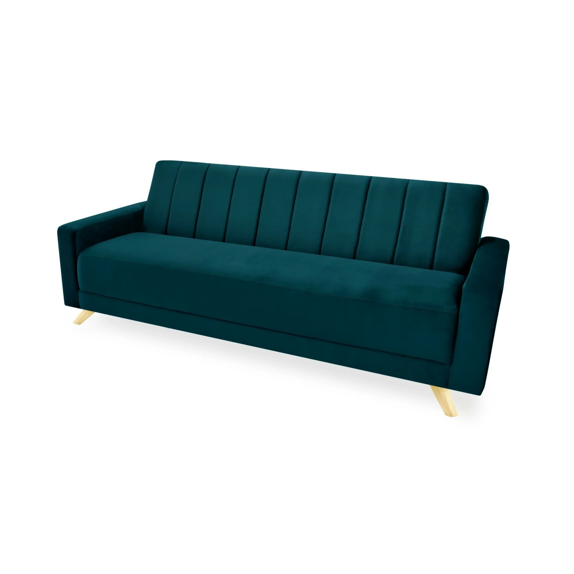 SOFA CAMA RECLINABLE DOMINIC 206X90X80 TELA PETROLEO - Image 3