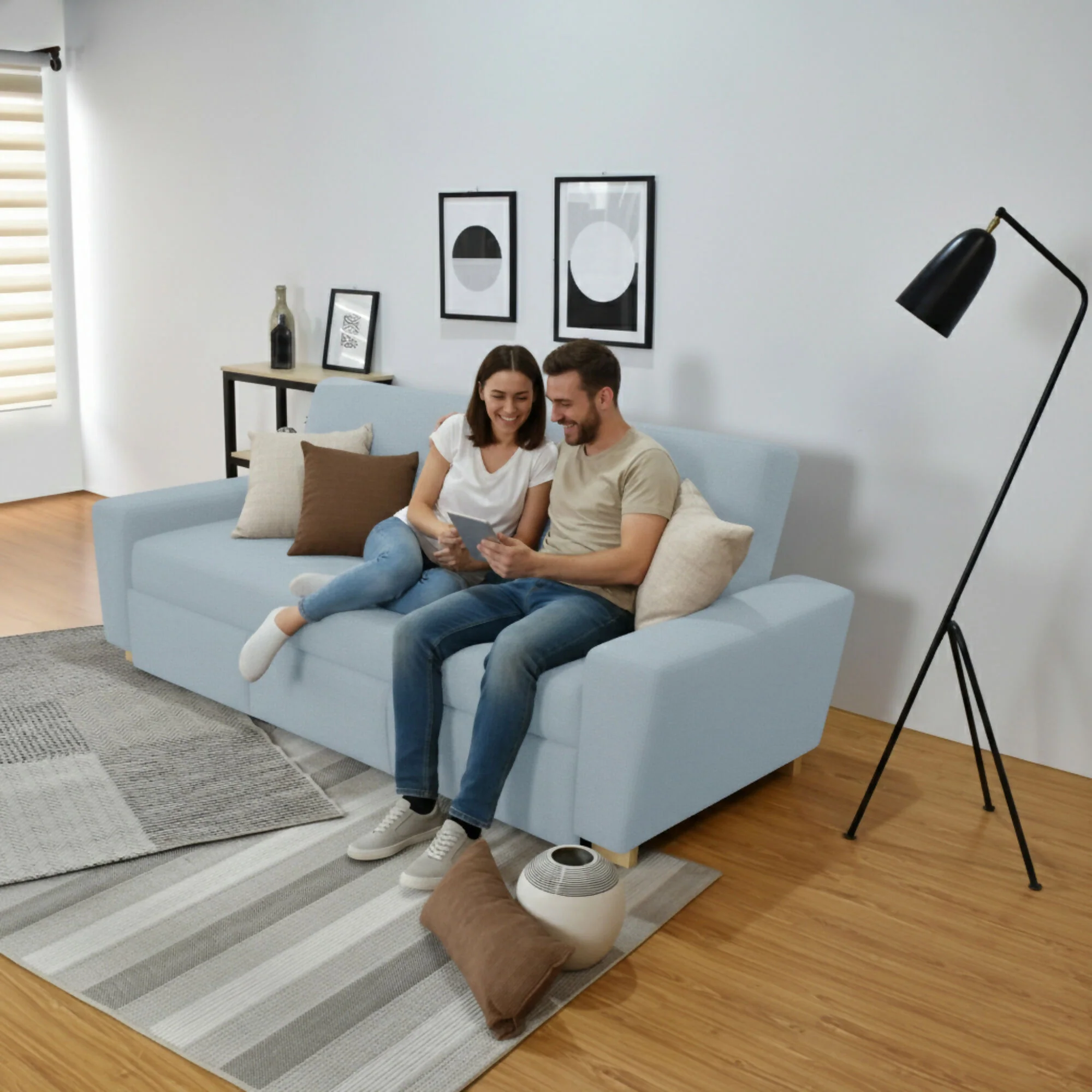 SOFA CAMA RECLINABLE HAMBURGO 210X88X87 TELA PLATA - Image 6