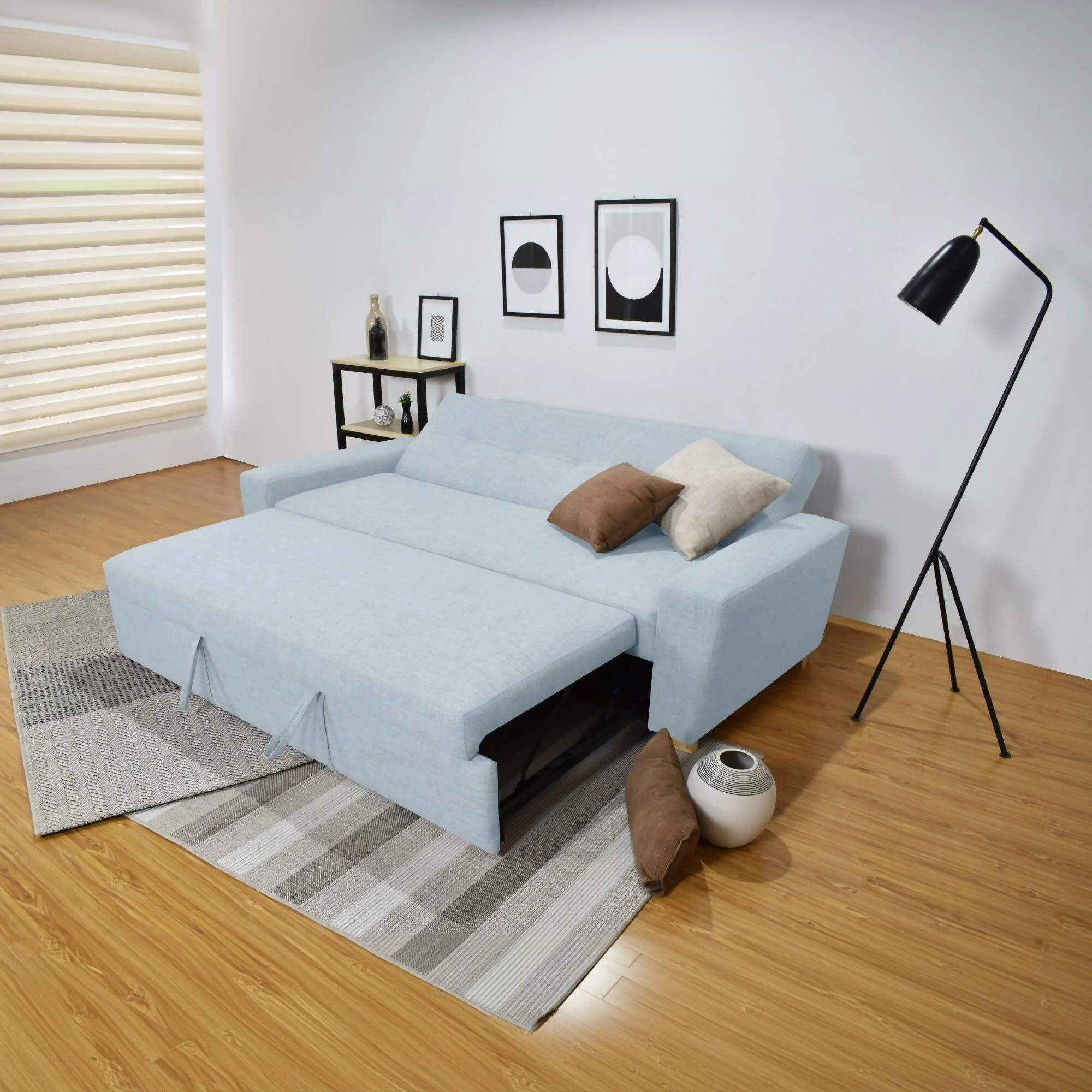 SOFA CAMA RECLINABLE HAMBURGO 210X88X87 TELA PLATA - Image 7