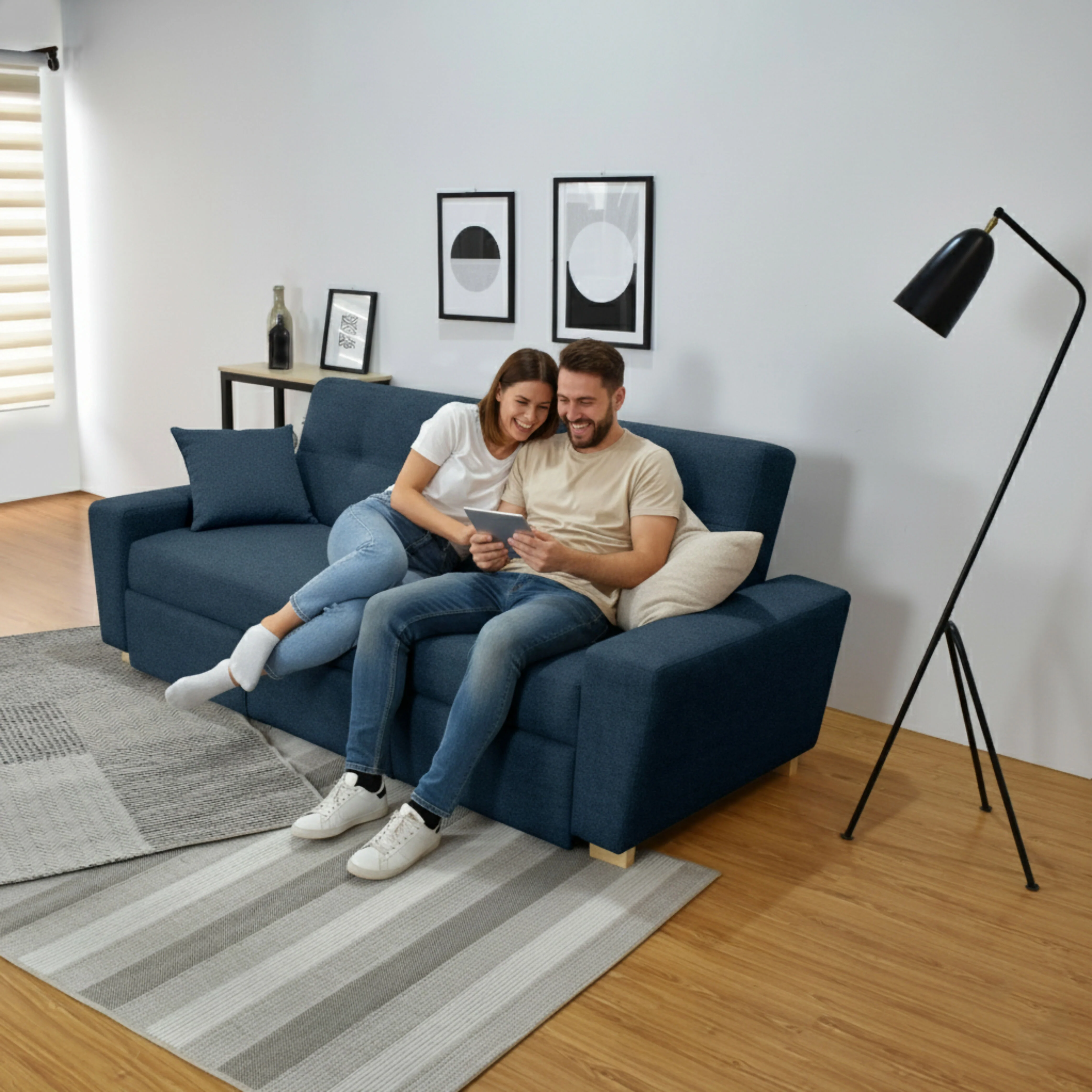 SOFA CAMA RECLINABLE HAMBURGO 210X88X87 TELA PLOMO - Image 7