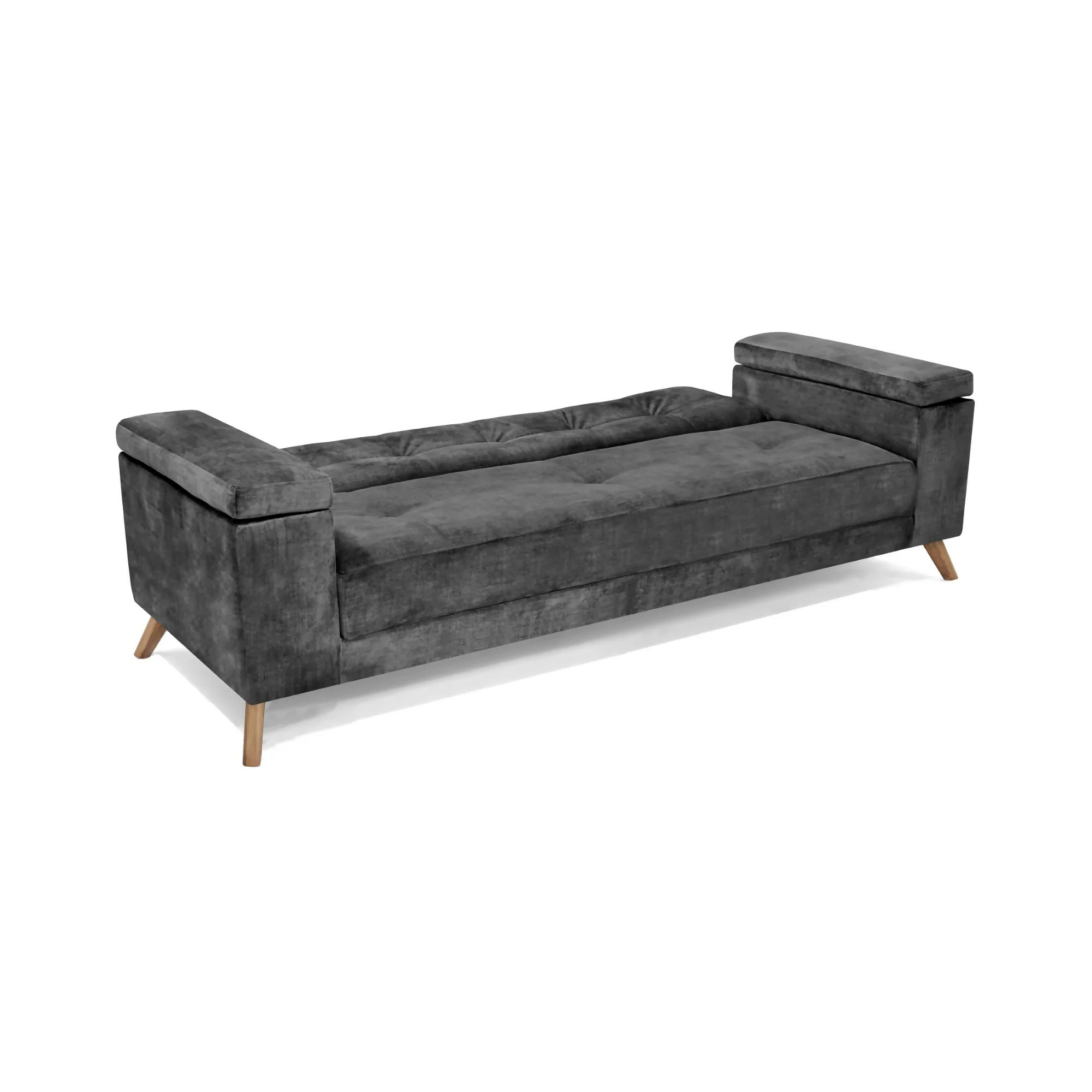 SOFA CAMA RECLINABLE MORETTO 230X86X82 TELA GRIS - Image 3