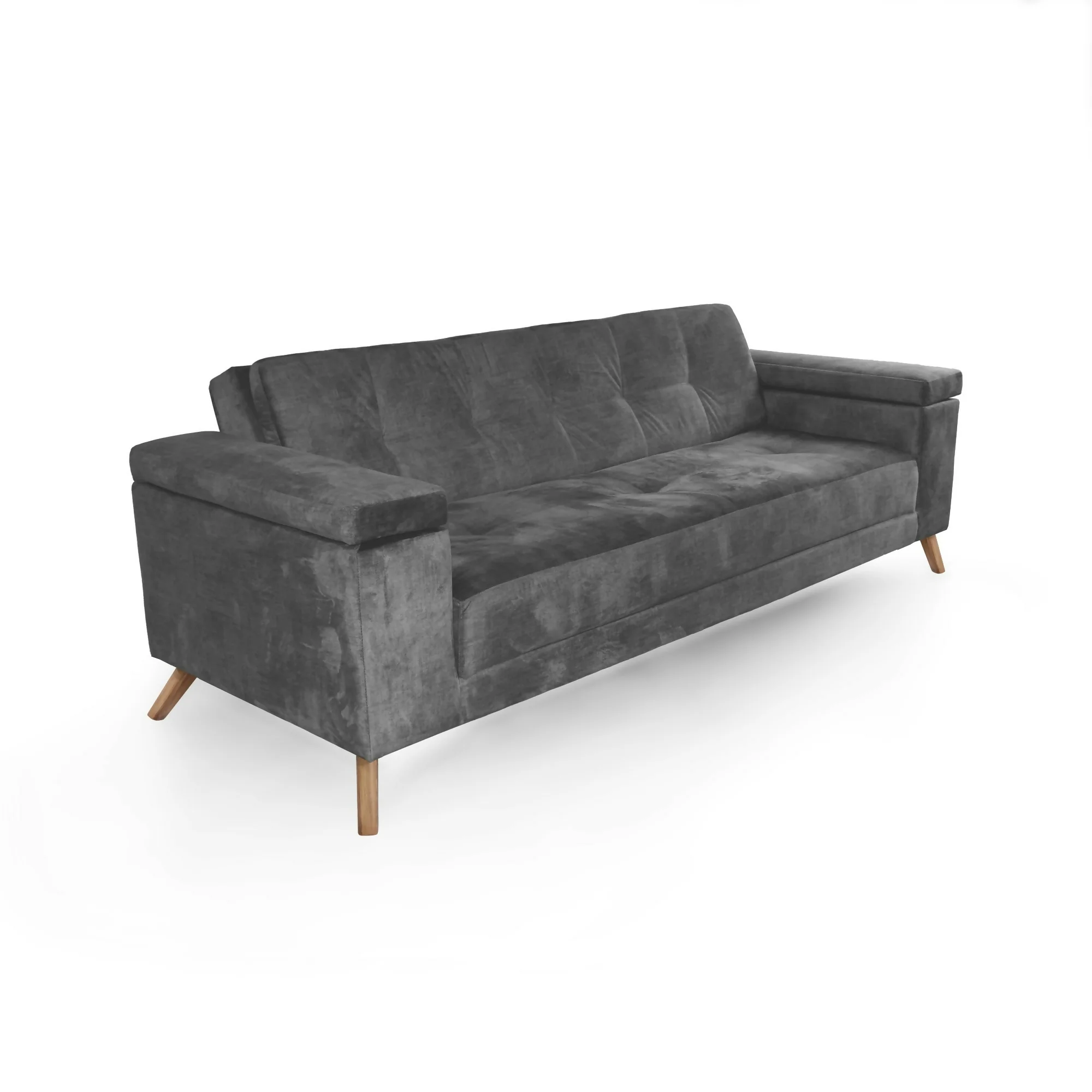 SOFA CAMA RECLINABLE MORETTO 230X86X82 TELA GRIS - Image 4