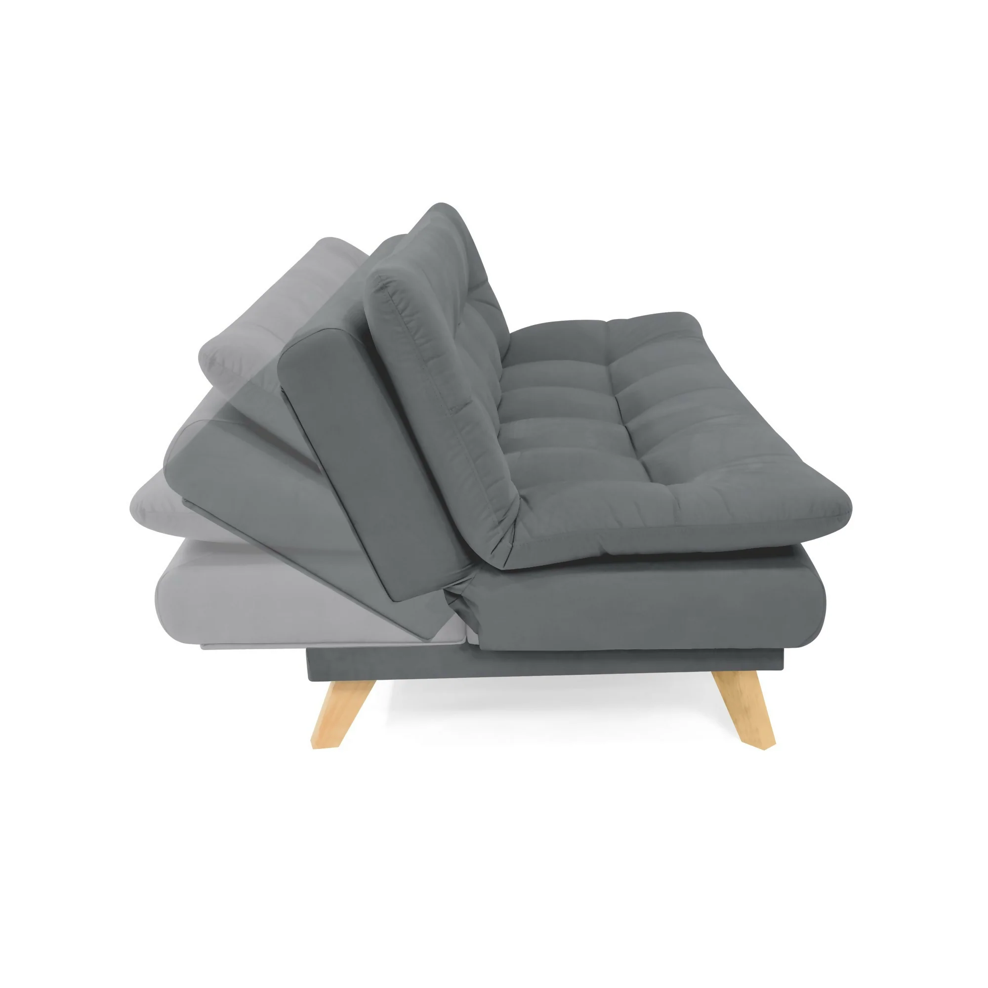 SOFA CAMA RECLINABLE MUNICH 180X90X85 TELA GRIS - Image 2