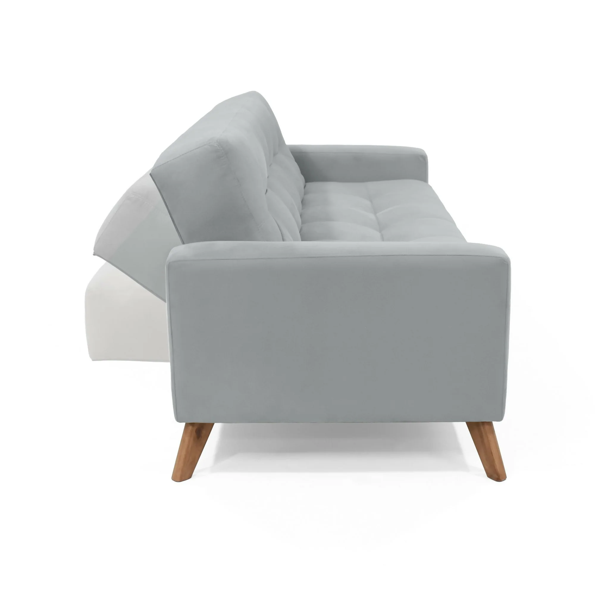 SOFA CAMA RECLINABLE SAHARA 206X90X82 TELA PLATA - Image 2