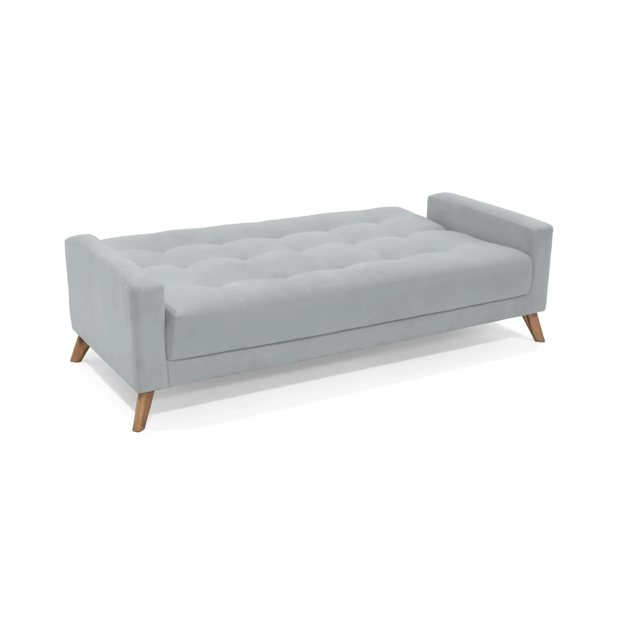 SOFA CAMA RECLINABLE SAHARA 206X90X82 TELA PLATA - Image 3
