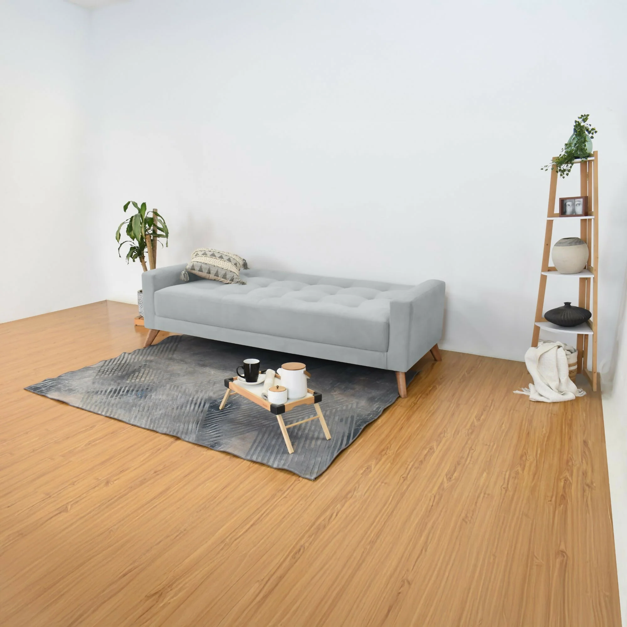 SOFA CAMA RECLINABLE SAHARA 206X90X82 TELA PLATA - Image 7
