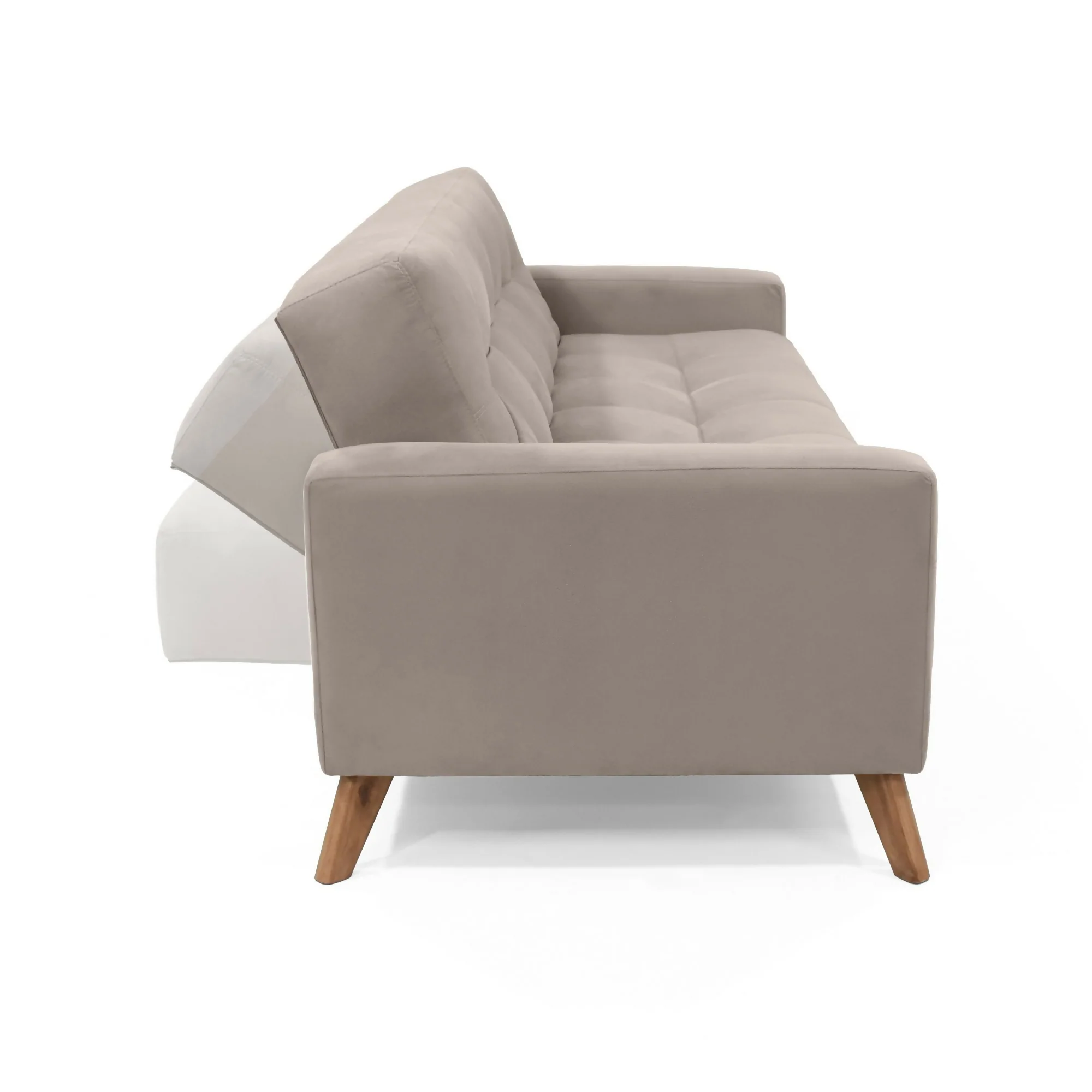 SOFA CAMA RECLINABLE SAHARA 206X90X82 TELA TAUPE - Image 2