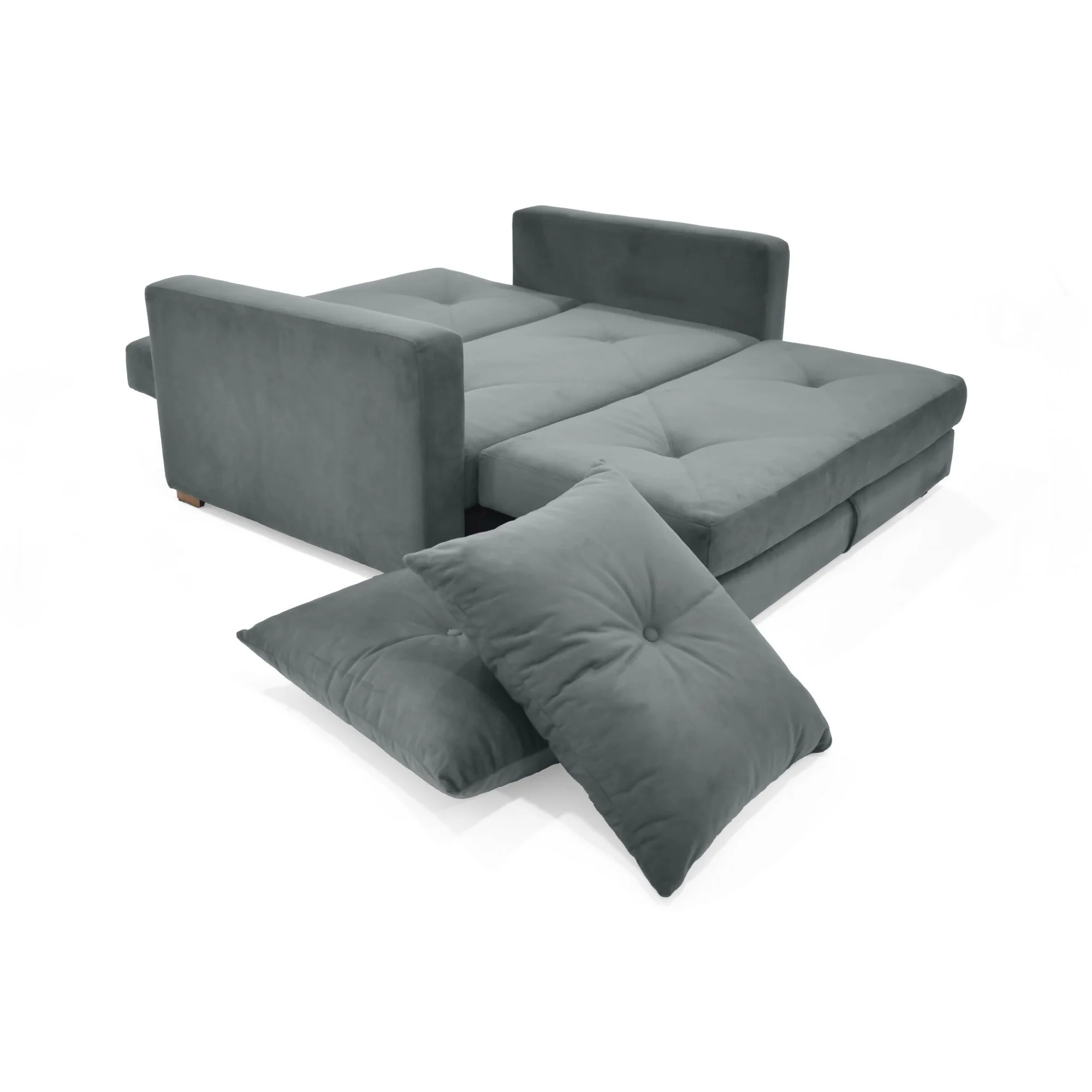 SOFA CAMA RECLINABLE TORINO 147X93X87 TELA GRIS - Image 3