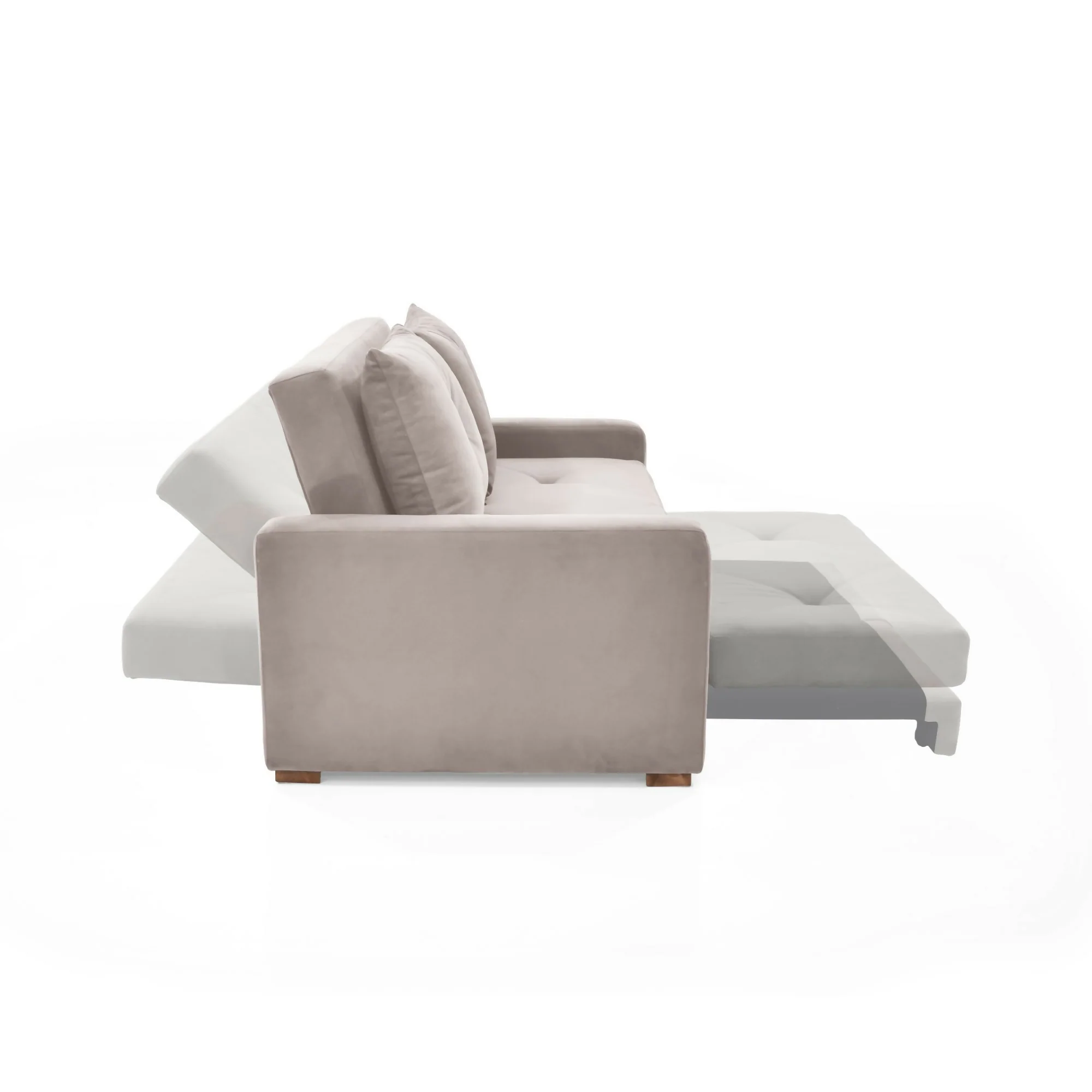 SOFA CAMA RECLINABLE TORINO 147X93X87 TELA TAUPE - Image 2