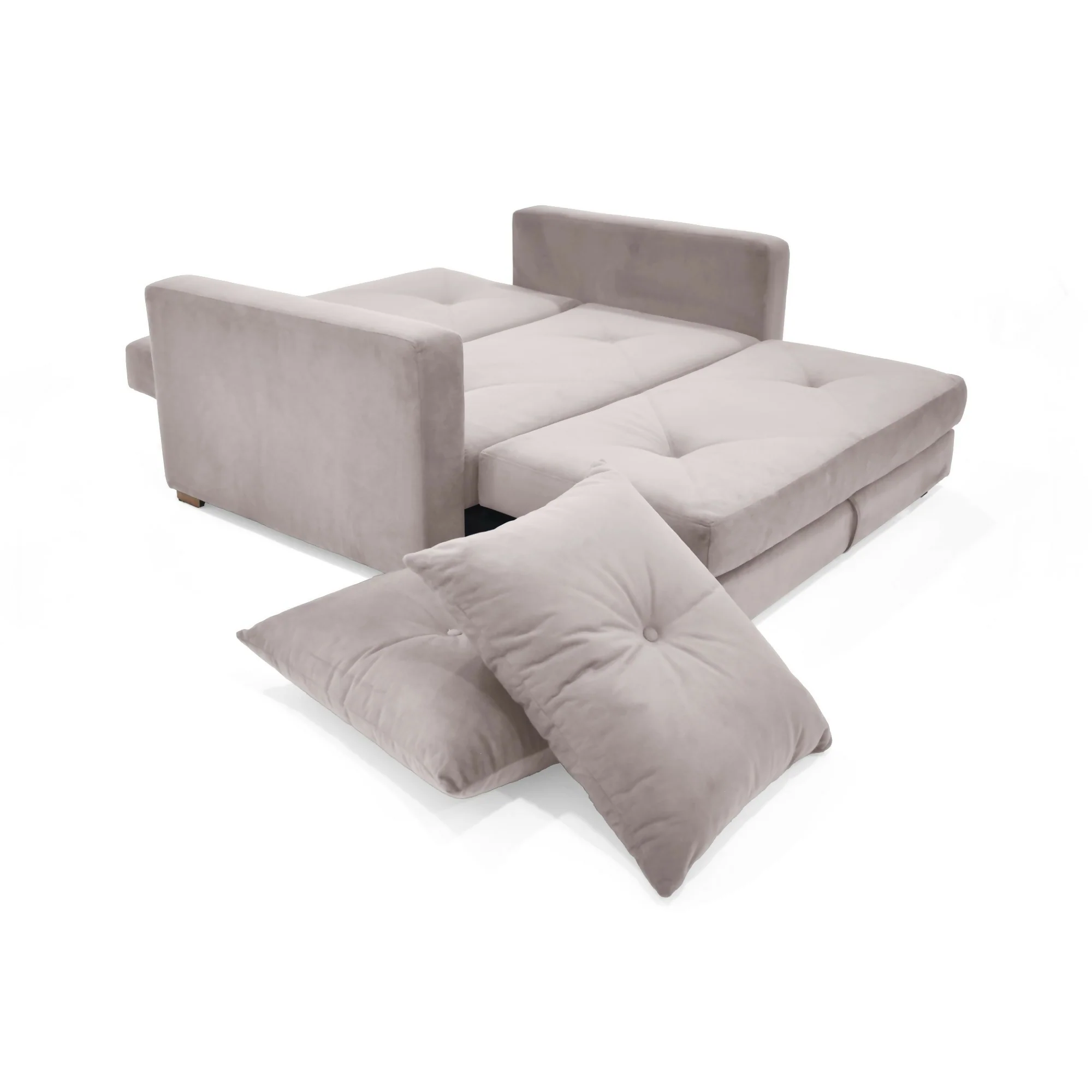 SOFA CAMA RECLINABLE TORINO 147X93X87 TELA TAUPE - Image 3